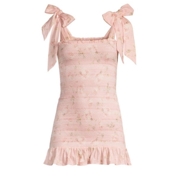 LoveShackFancy Norna Dress Ballet Pink Size Large LIKE NEW - Picture 6 of 11